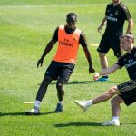 Bale, en uno de sus últimos entrenamientos con el Real Madrid