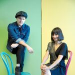 Los músicos Eva Amaral y Juan Aguirre durante la presentación de su último y esperado trabajo