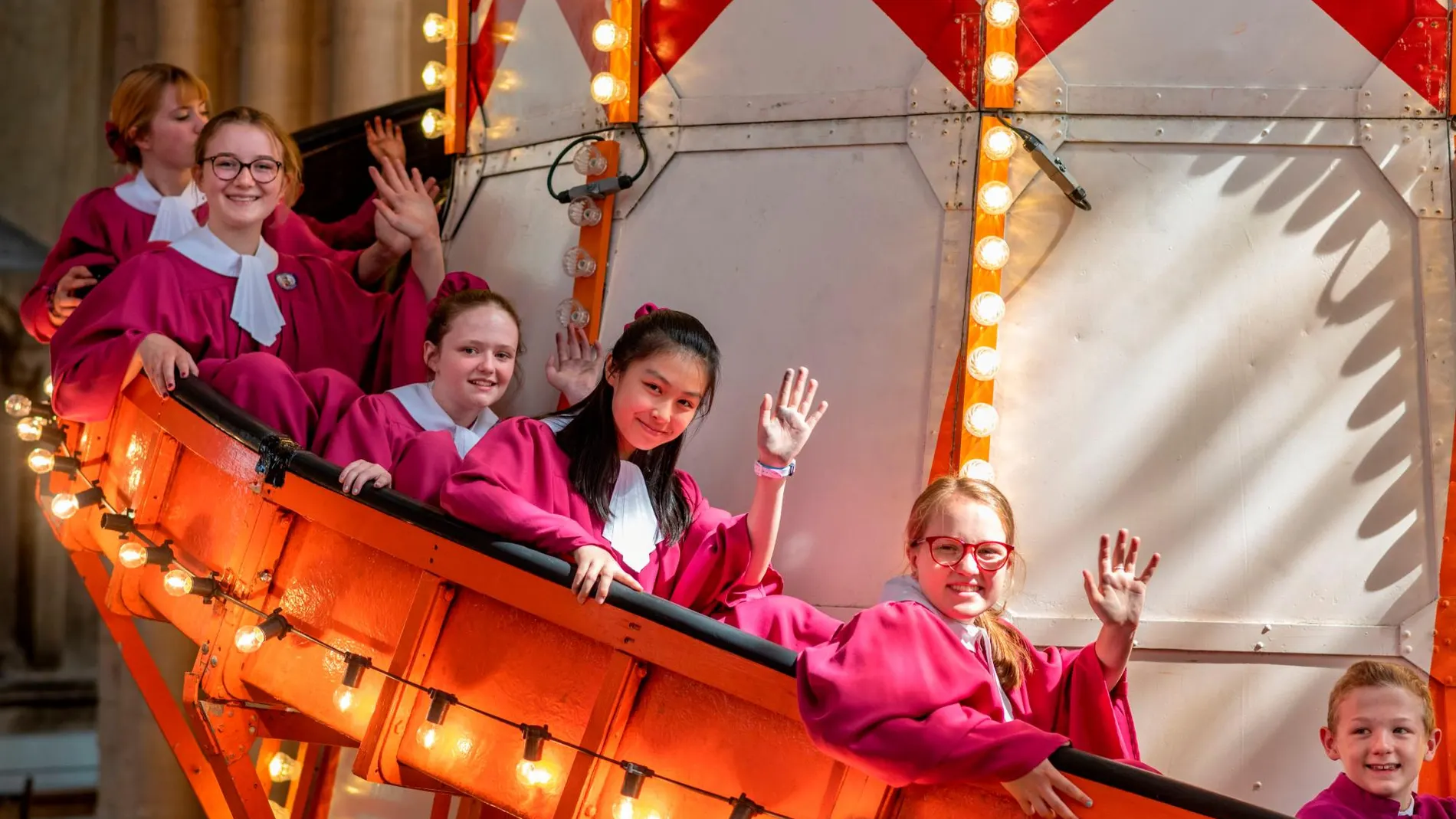 Un tobogán en una catedral inglesa