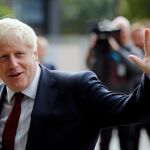 El “premier” británico, Boris Johnson, a su llegada ayer al congreso conservador en Manchester