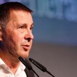 El coordinador general de EH Bildu, Arnaldo Otegi, durante su intervención en la Asamblea General del partido el pasado sábado en Bilbao. EFE/Luis Tejido.