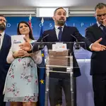 Santiago Abascal, Iván Espinosa de los Monteros, Macarena Olona y Francisco Javier Ortega Smith