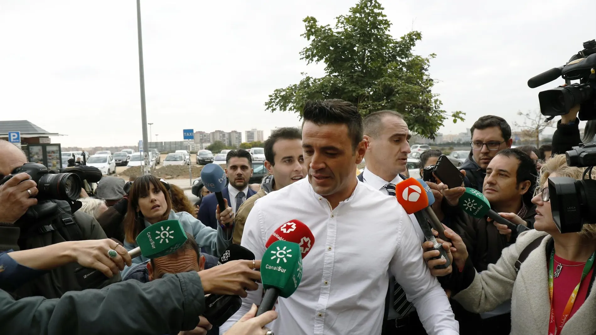 Imagen de archivo de David Serrano antes de entrar en los juzgados