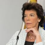 Isabel Celáa, Ministra Portavoz del Gobierno en funciones, en rueda de prensa | Luis Díaz