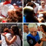 Imágenes de los altercados en el interior del Ayuntamiento de Pamplona esta mañana. (Fotos: LA RAZÓN)