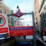Estación de metro de Gran Vía en obras