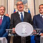 Nicola Zingaretti, secretario del Partido Demócrata, en la rueda de prensa posterior a su encuentro con el presidente Sergio Mattarella en el palacio del Quirinal/Ep