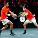 Kyrgios, en el partido de dobles