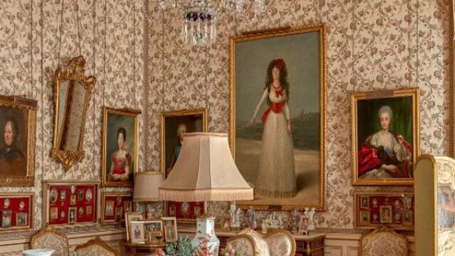 El cuadro de Goya expuesto en una sala del Palacio de Liria