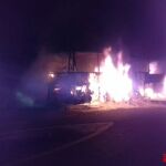 El incendio fue aparatoso