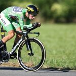 Roglic, durante la contrarreloj