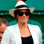 Meghan Markle el jueves en Wimbledon para ver a Serena Williams
