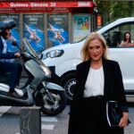 Cristina Cifuentes a su llegada esta tarde a la Audiencia Nacional/Foto: Luis Díaz