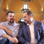 El ministro José Luis Ábalos junto a Luis Tudanca en Salamanca