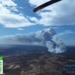 Imagen del incendio de Paterna del Campo / La Razón
