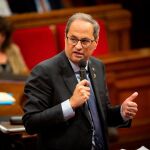 Torra se alinea con la CUP para cuestionar a los Mossos