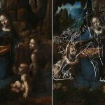 El famoso cuadro "La Virgen de las Rocas"pintado por Leonardo en 1483
