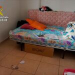 Habitáculo donde estaban retenidas una mujer y su hija en Lorca