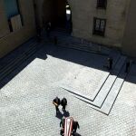 Imagen del funeral de Giménez Abad, asesinado en Zaragoza el 6 de mayo de 2001