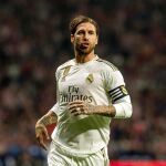 Sergio Ramos, durante el partido ante el Atlético
