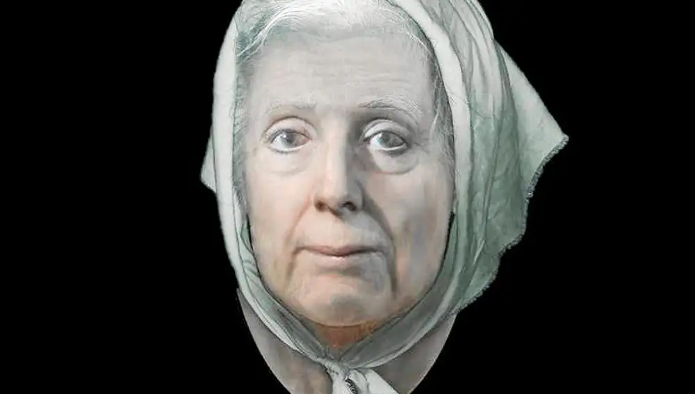 Recreación en 3D de la bruja Lilias Adie, condenada a muerte en Escocia en 1704, realizada por la Universidad de Dundee