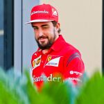 Fernando Alonso, en el Gran Premio de Abu Dabi en 2014