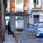 Imagen de un coche patrulla de la Policía Municipal en Lavapies