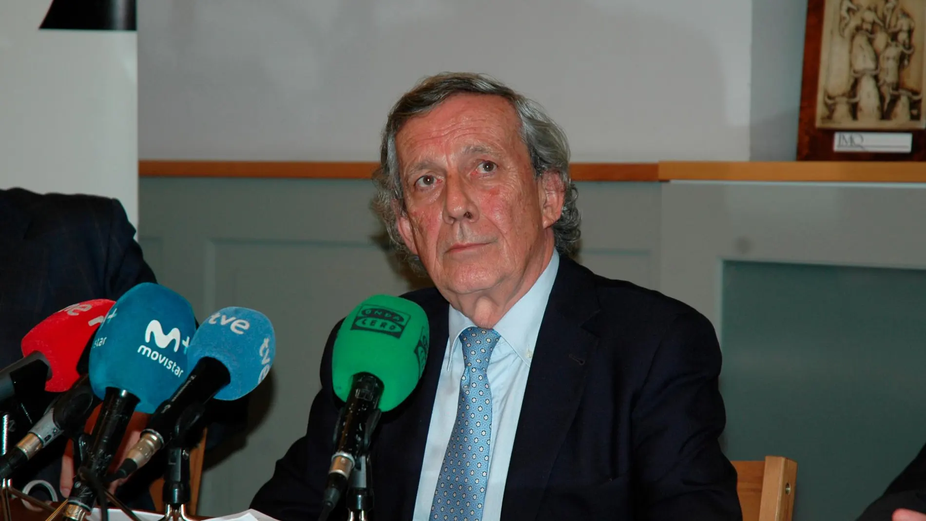 José María Marco durante la presentación de los carteles