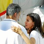 Los Reyes a su llegada al Real Club Náutico de Palma