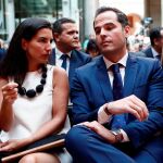 El líder de Ciudadanos en Madrid, Ignacio Aguado (d), y la portavoz de Vox en Madrid, Rocío Monasterio, en una imagen de archivo