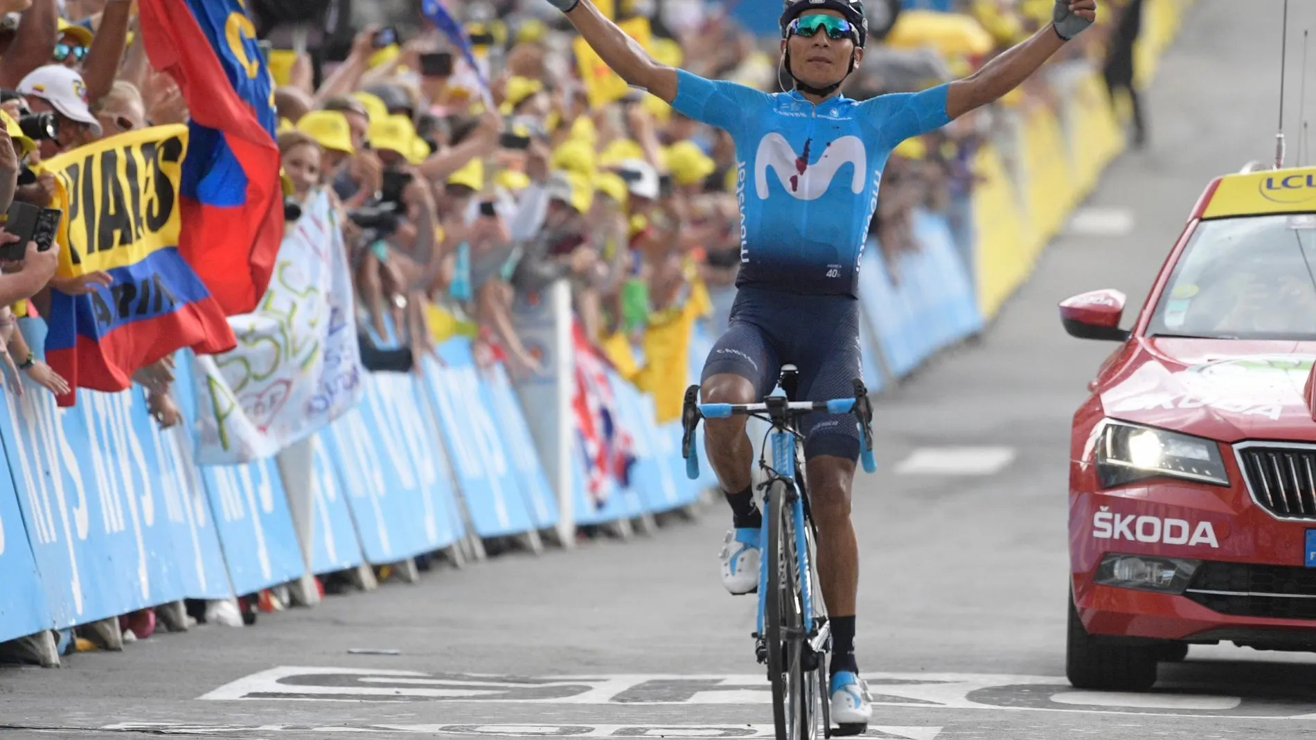 Nairo Quintana, en su anterior etapa en el Movistar