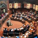 La Asamblea Regional minutos antes de dar inicio a la segunda jornada del debate de investidura