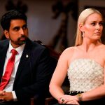 Salman Khan junto a la esquiadora Lindsey Vonn