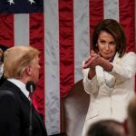 Nancy Pelosi con Trump y el vicepresidente Mike Pence/AP