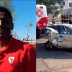 Así quedó el vehículo de Joao Maleck tras el accidente