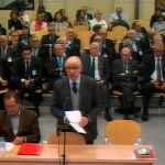 El expresidente de Bankia, Rodrigo Rato, haciendo uso de su derecho a la última palabra en el juicio por la salida a Bolsa de Bankia