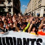 Los estudiantes salen a la calle en protesta por la sentencia del Tribunal Supremo contra los líderes del “procés”