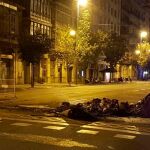 Paisaje de madrugada tras la última batalla y antes de la guerra