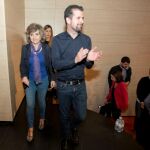 Tudanca llega al acto público en Miranda de Ebro junto a María Luisa Carcedo y Aitana Hernando