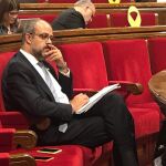 El conseller de Interior, Miquel Buch, en el Parlament