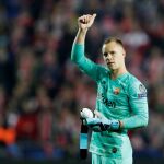 Ter Stegen, al final del encuentro