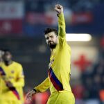Piqué, al terminar el partido de Champions contra el Slavia de Praga