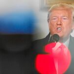 Donald Trump, durante su conferencia de prensa ayer en la Casa Blanca