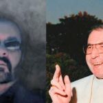 Anthony Raimondi, en la portada de su libro, y Juan Pablo I en el Vaticano en 1978