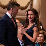 Telma Ortiz, junto a su pareja, Robert Gavin Bonnar, en los Premios Princesa de Asturias