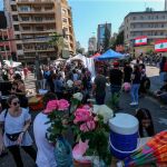 Protestan antigubernamentales hoy en Beirut, la capital de Líbano