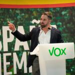 El líder de Vox, Santiago Abascal, en un acto de su partido hoy en Ceuta / Ep