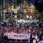 Cerca de 55 000 personas, según la Policía Local y la Nacional de Cartagena, se manifiestan para pedir la recuperación ambiental del Mar Menor