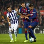Piqué, en el partido contra el Valladolid