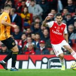 Dani Ceballos con el Arsenal.